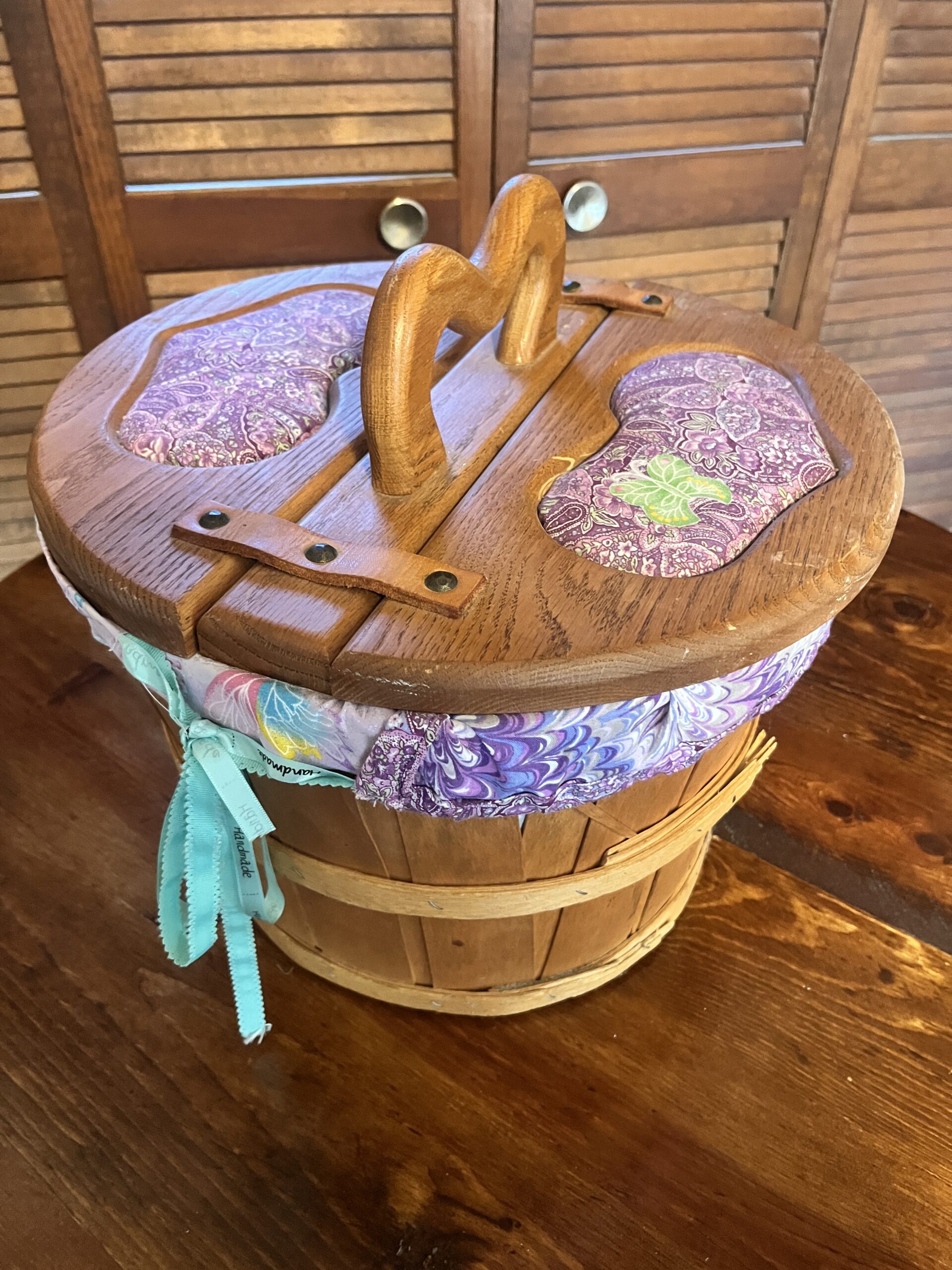 Large Handmade Sewing Basket