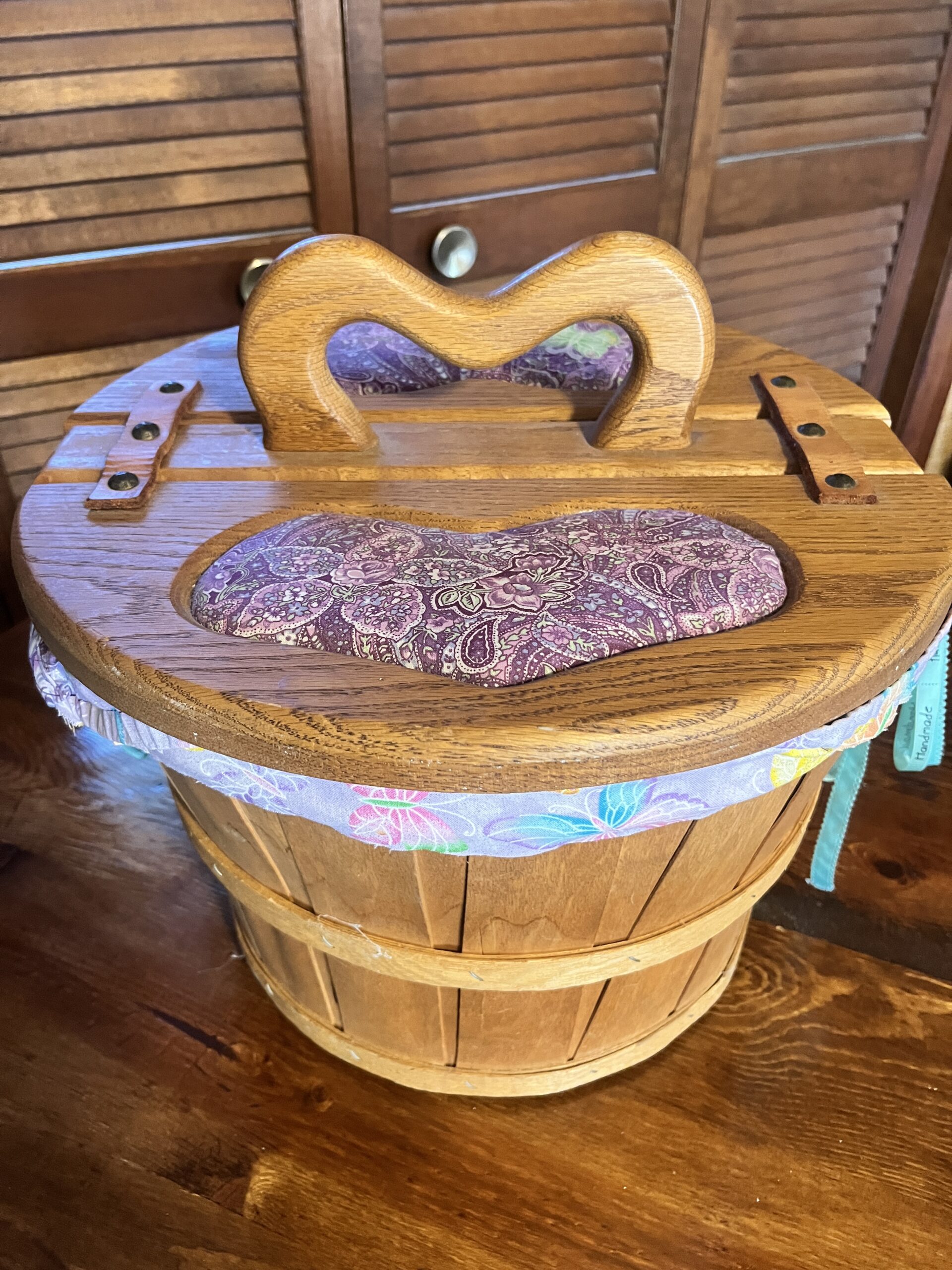 Large Handmade Sewing Basket